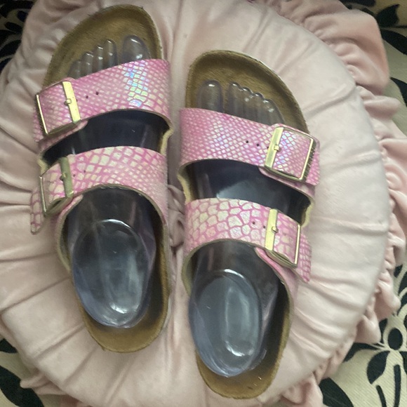 🎀 Birkenstock Pink Rose Snake Sandals size 40 9 - Picture 5 of 5